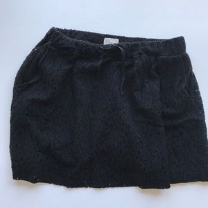 Pockets! Lou and Grey Black Lace Mini Skirt